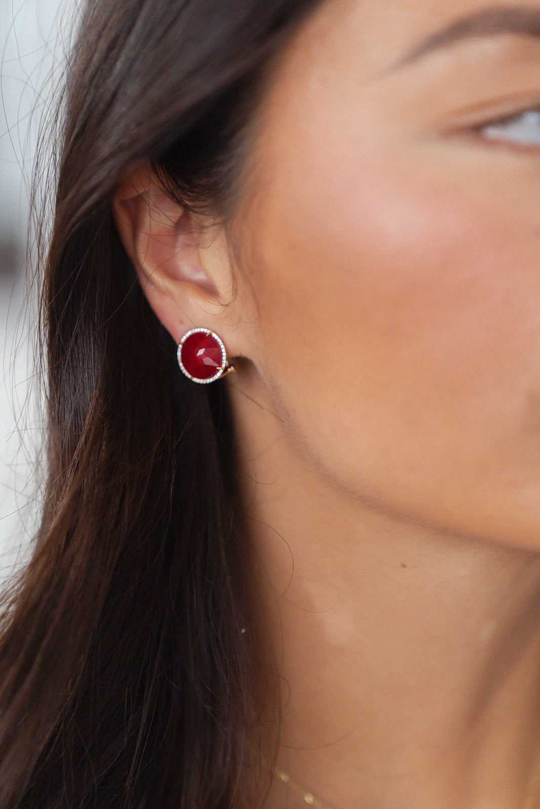 Signature - Ruby and Diamond Studs