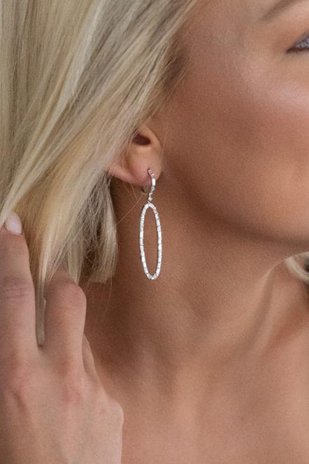 Long Drop Diamond Earrings