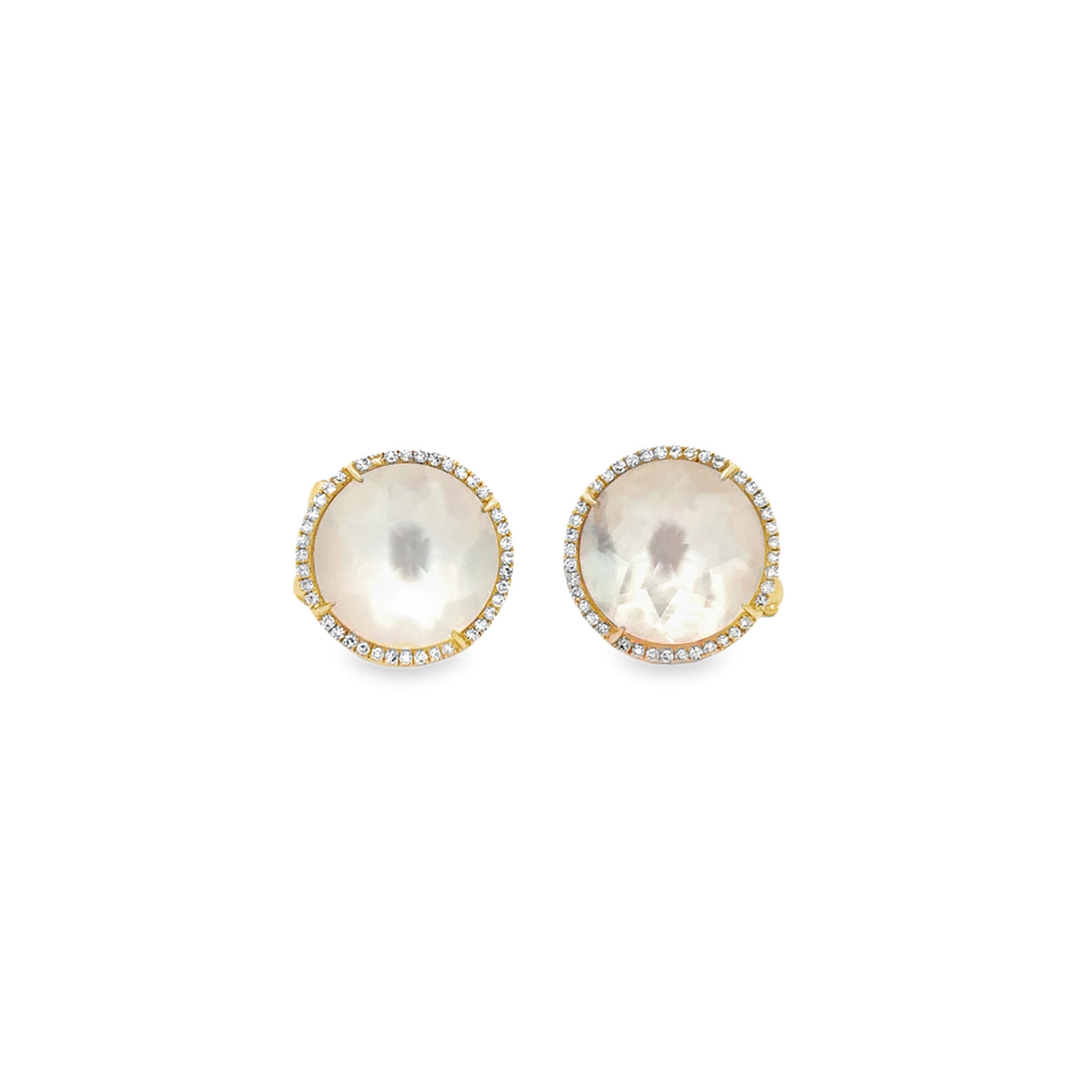 Signature - Mother of Pearl and Diamond Studs