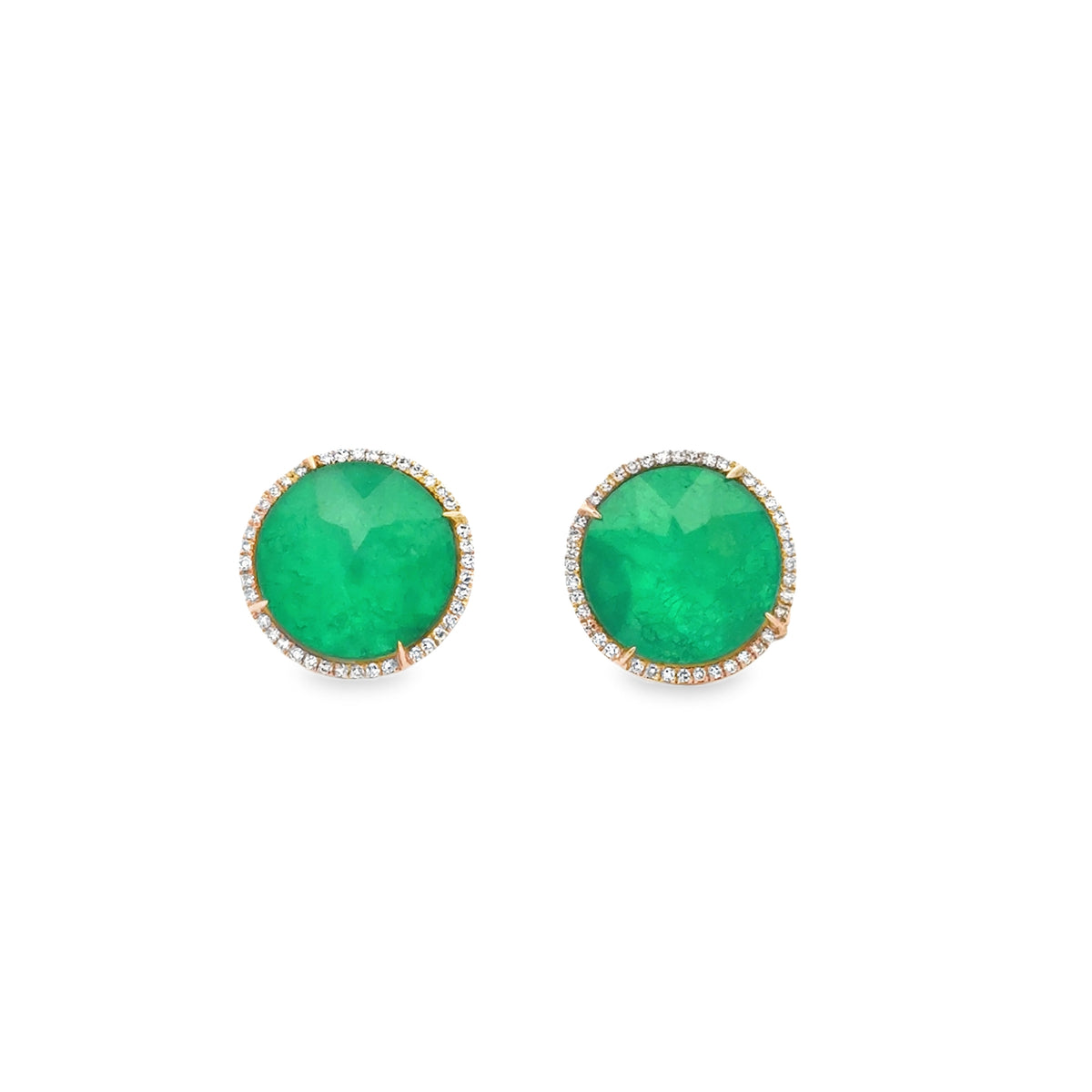 Signature - Emerald and Diamond Studs