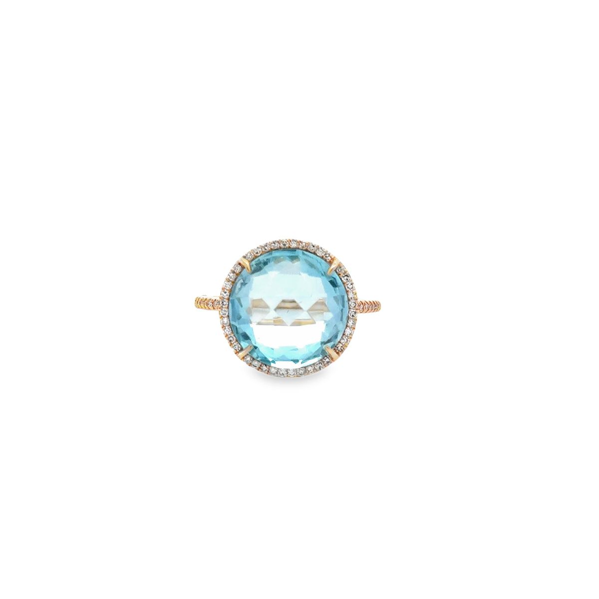 Signature - Blue Topaz and Diamond Ring