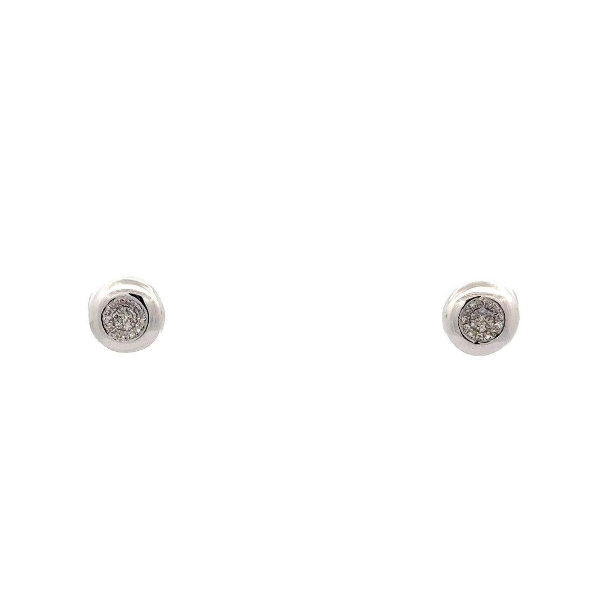 Pave Diamond Button Studs