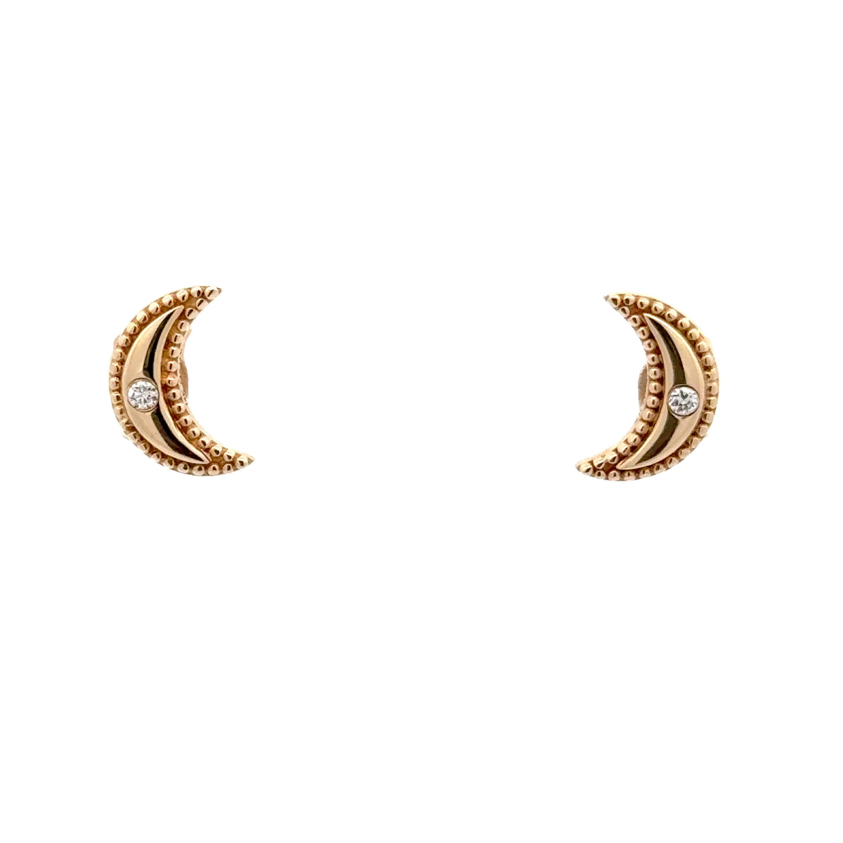 Mini Moon Diamond Earrings