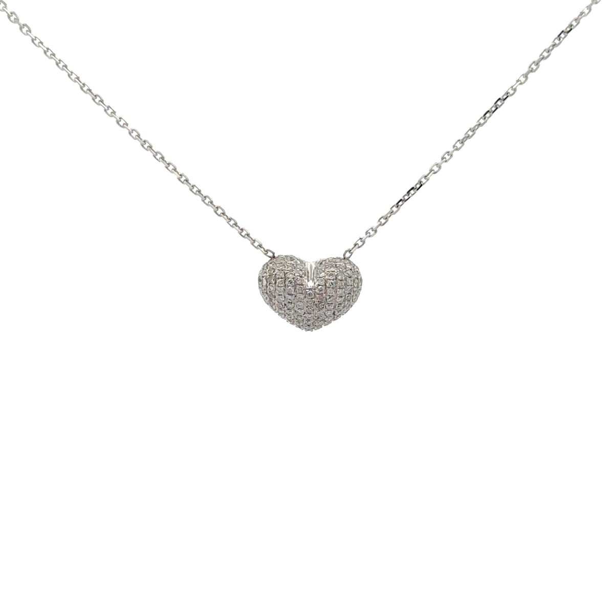 Pave Diamond Heart Necklace