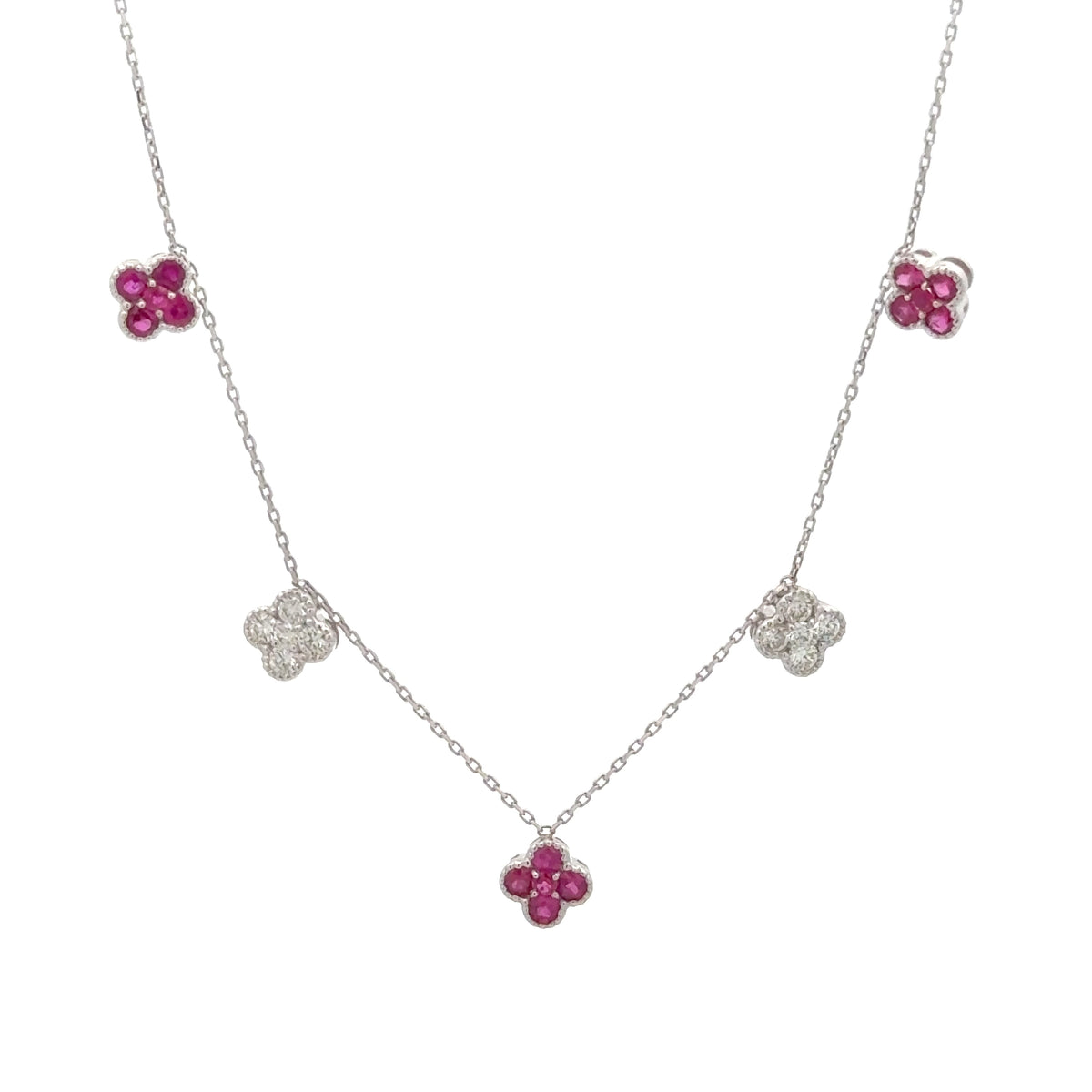 Ruby and Diamond Lucky Necklace