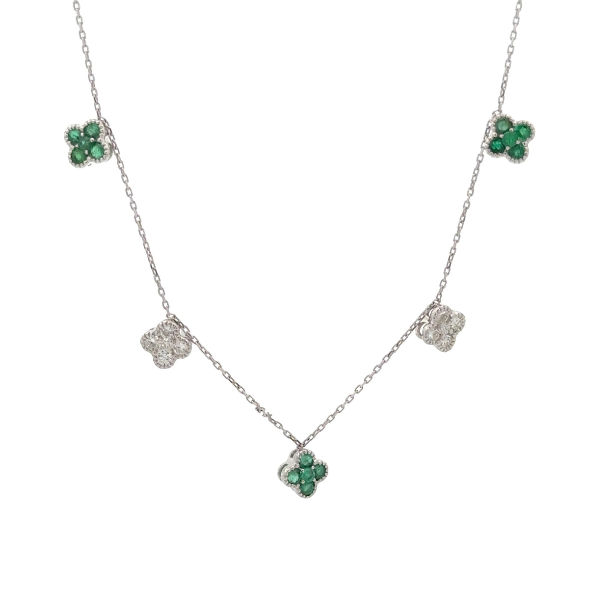 Emerald and Diamond Lucky Necklace