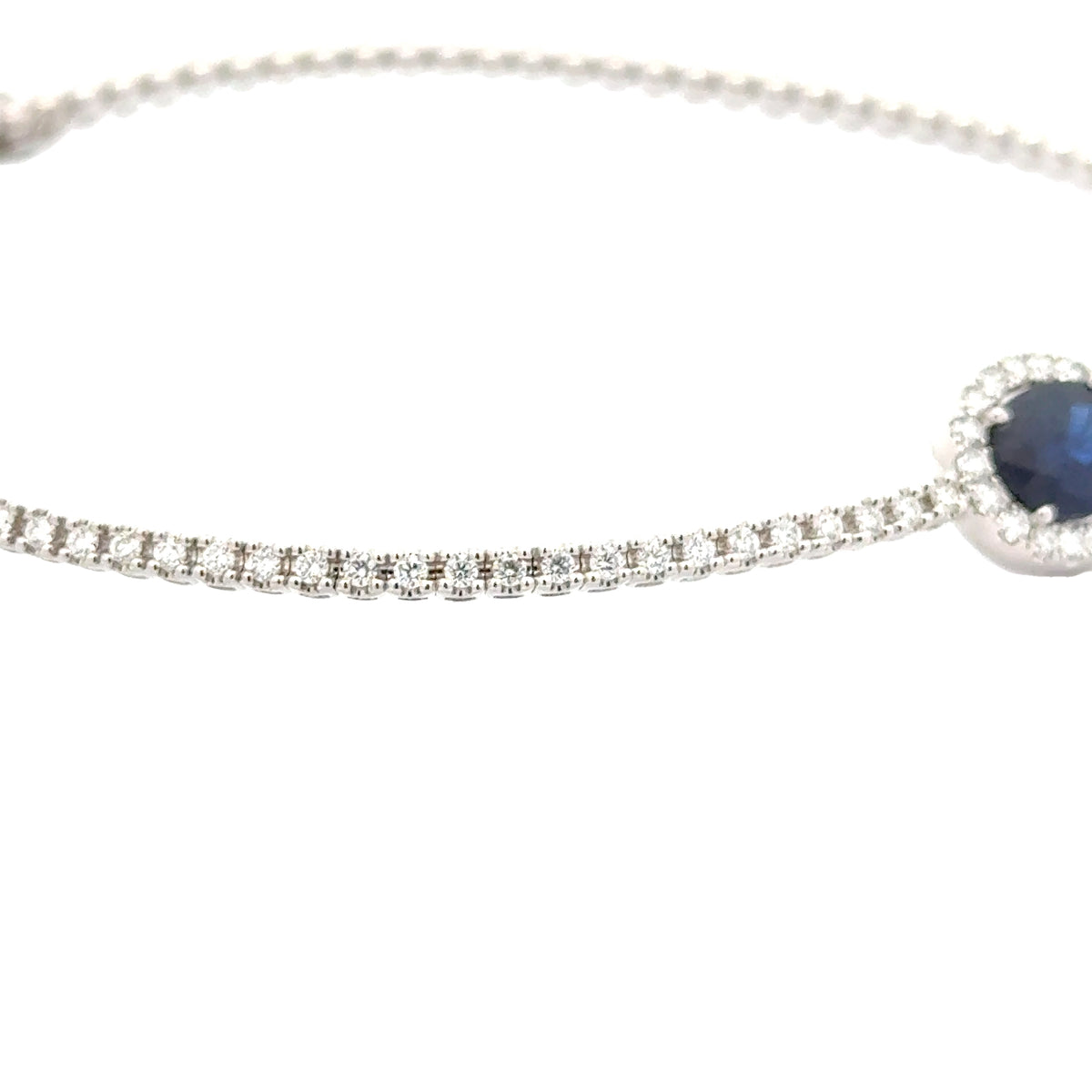 Diamond and Blue Sapphire Tennis Choker