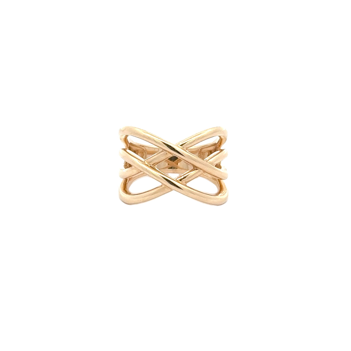 Gold Criss-Cross Ring