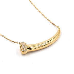 Diamond Horn Necklace