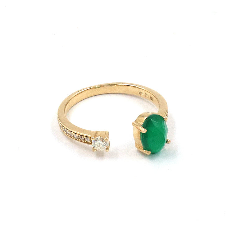 Signature - Emerald & Diamond Toi et Moi Ring