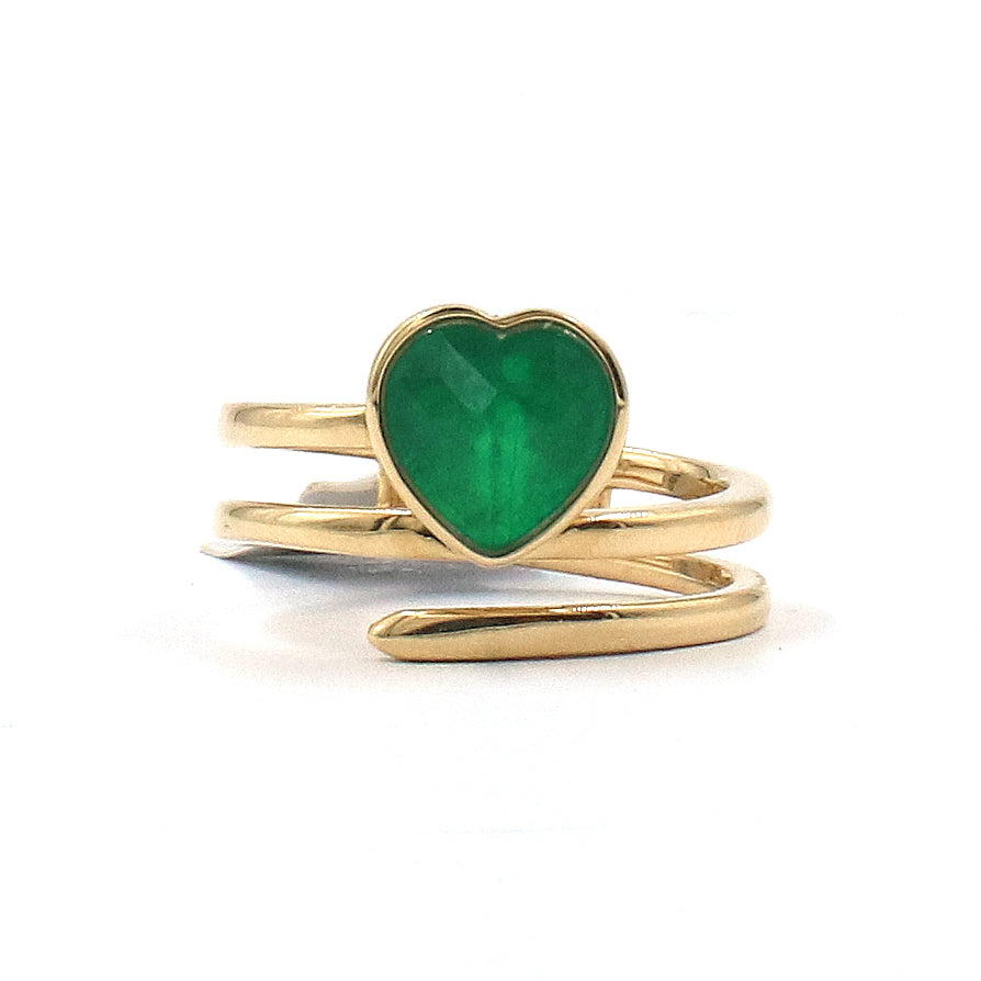 Blair Emerald Heart Ring