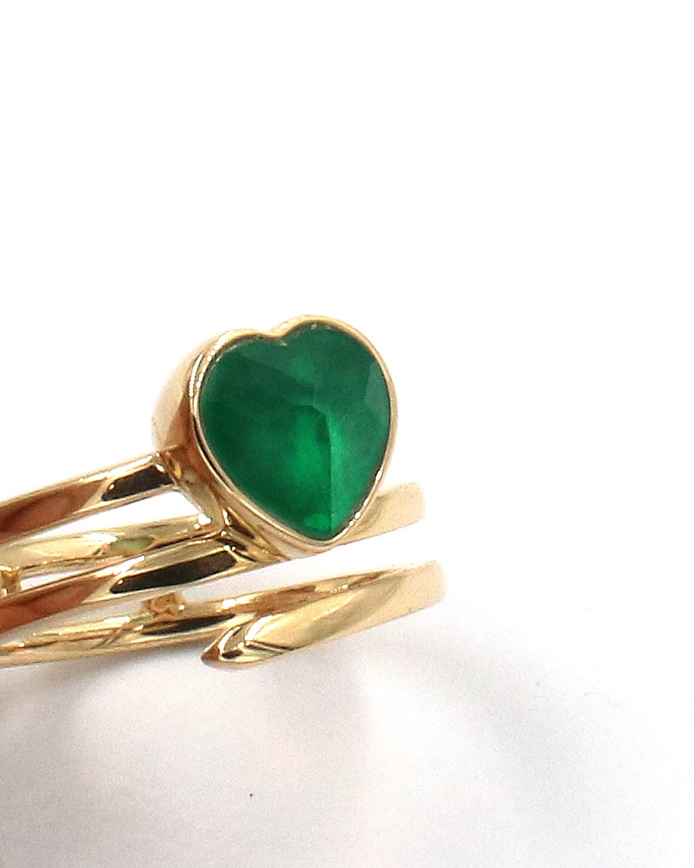 Blair Emerald Heart Ring