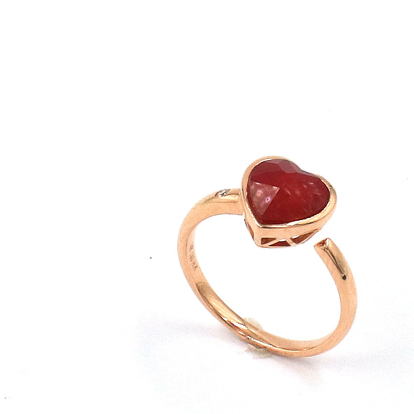 Blair Ruby & Diamond Heart Ring